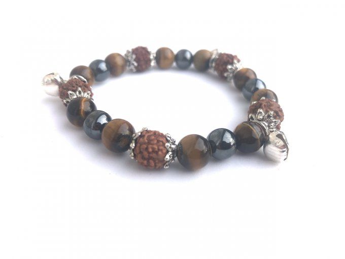 Bracelet Rudraksh's Oeil de tigre