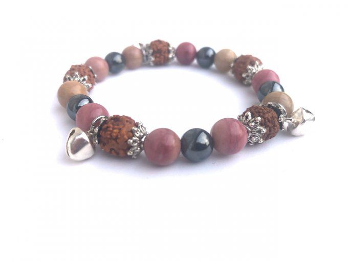 Bracelet Rudraksh's Rhodonite